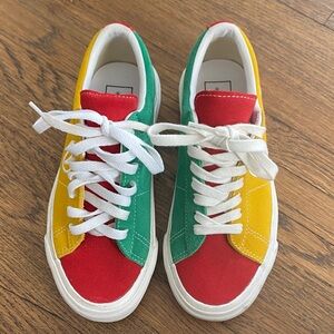 Vans Women’s Size 6.5 Multicolor Sneakers - Red, Green, Yellow